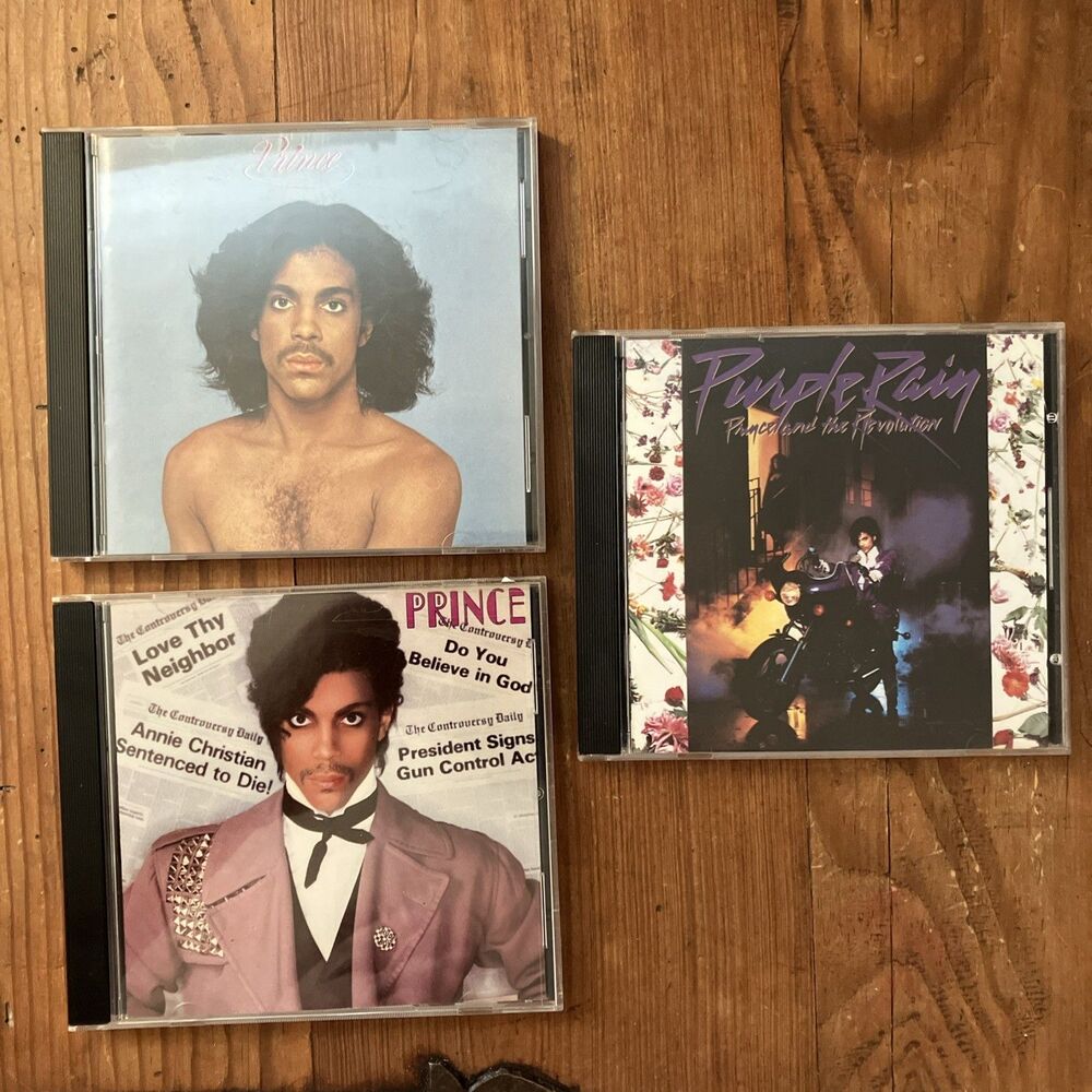 Prince CD Lot : Debut (1979) Controversy (1981) Purple Rain (1984)